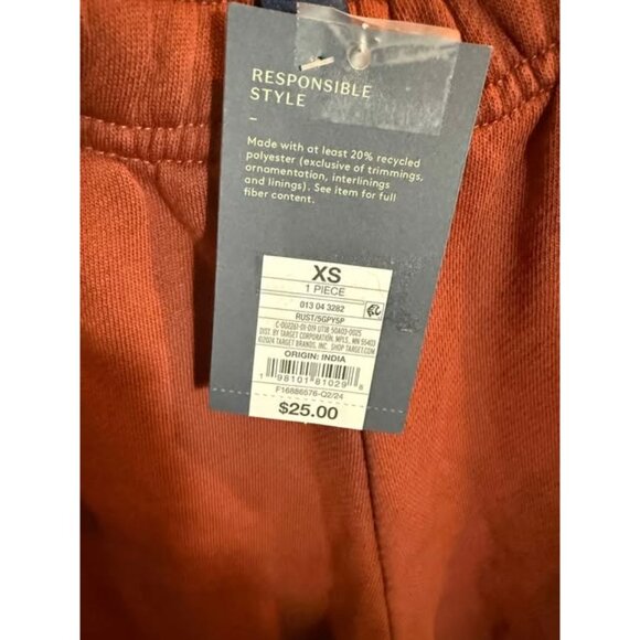 Womens Leisure Studio Mid-Rise Essential Joggers - Universal Thread Rust XS - Picture 3 of 3